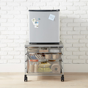 Elfa® Printer/Fridge Cart Graphite | The Container Store