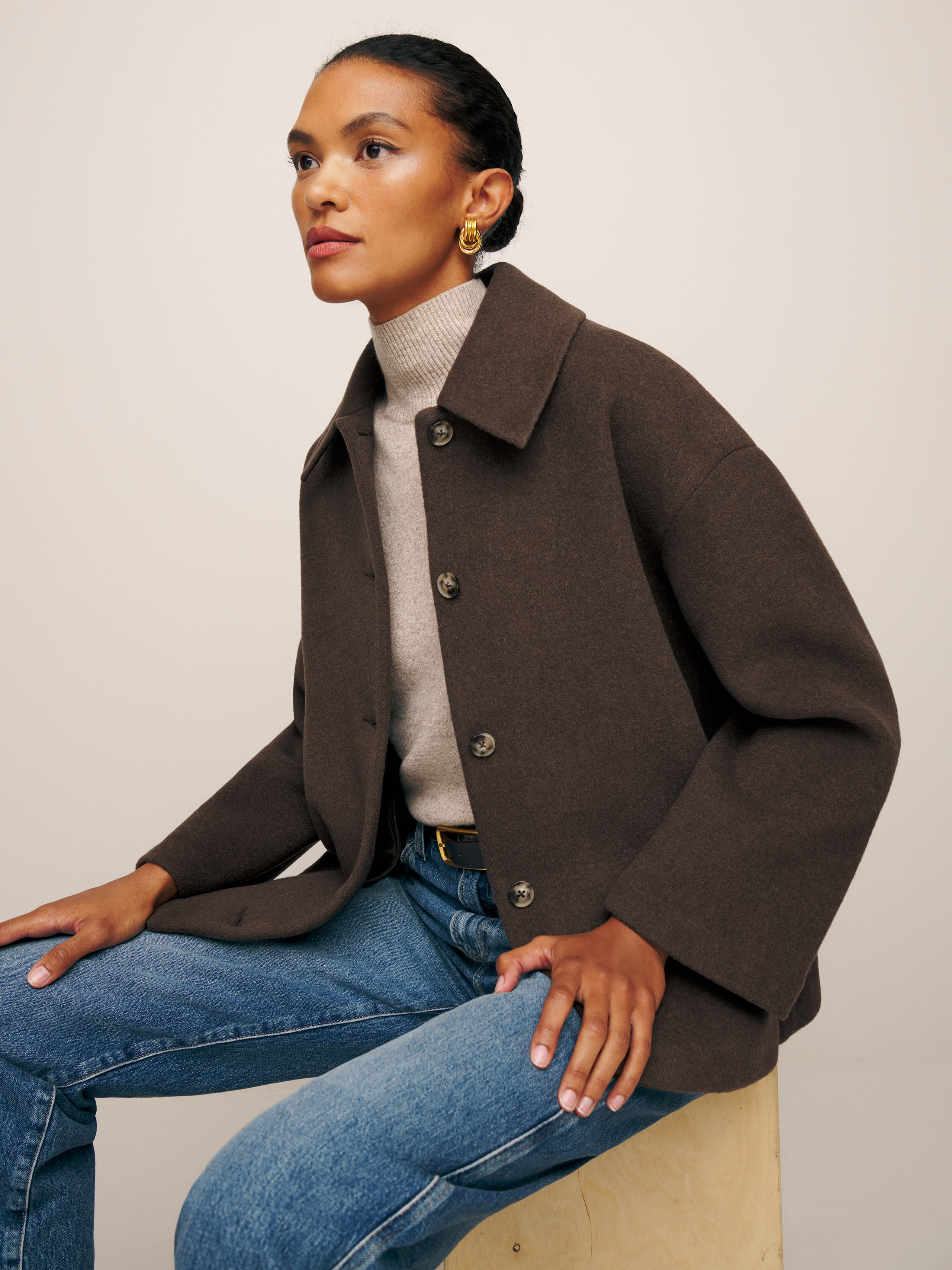 Rocky Oversized Shirt Jacket | Reformation (Global)