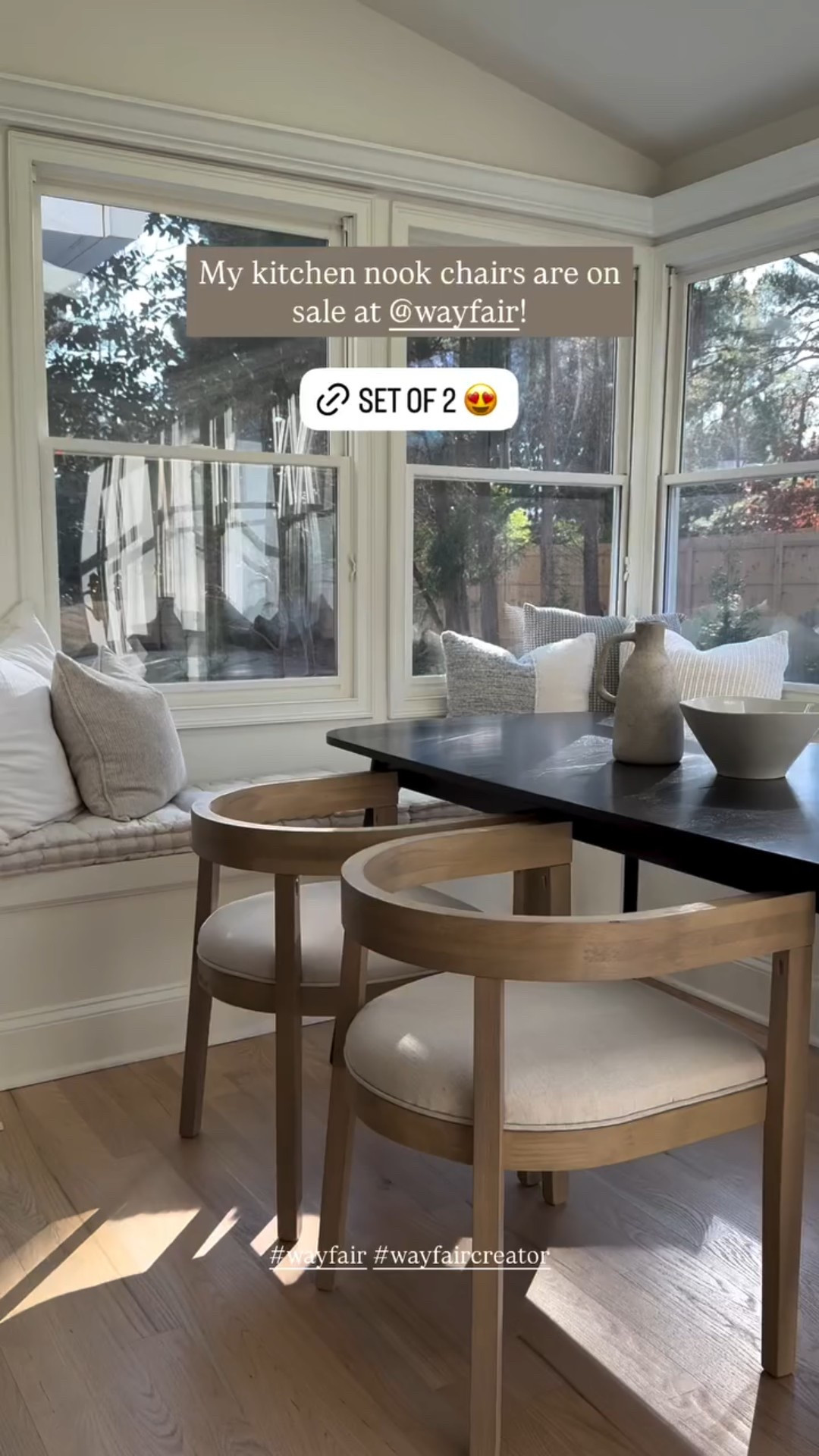 My kitchen nook chairs are on sale at @wayfair!  #wayfair #wayfaircreator