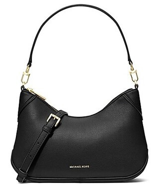 Michael Kors Embossed Jet Set Medium Convertible Pouchette Crossbody Bag - Black | Dillard's
