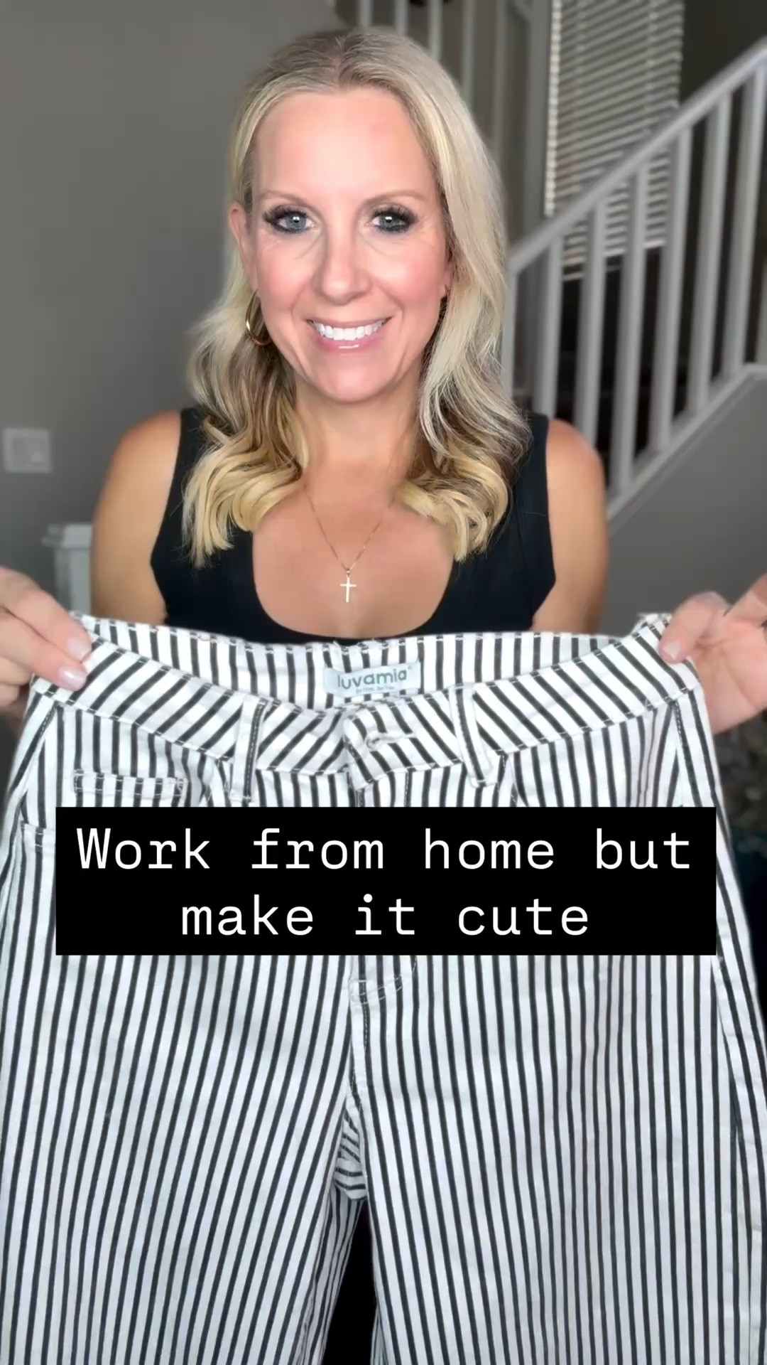 Work from home but make it cute…OOTD!

Couldn’t wait to share these new striped boyfriend jeans, which were graciously gifted to me by @luvamia.official! They are so stretchy, soft, & comfy…perfect to wear while working from home! 

Wearing my usual size S jeans, which are available in other colors  @amazon. Wearing a S tank & 7 slides.