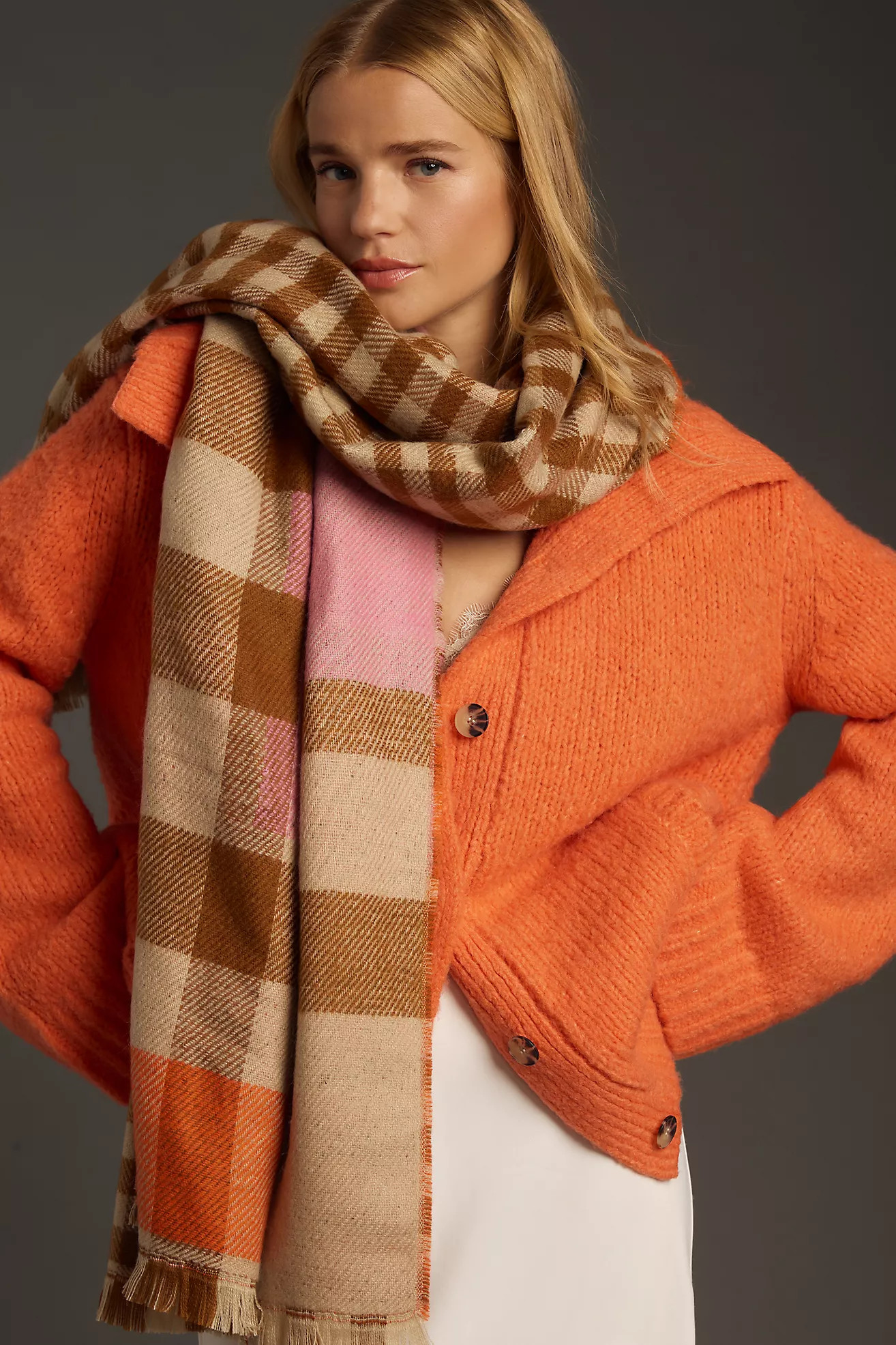 Maeve Reversible Plaid Scarf | Anthropologie (US)