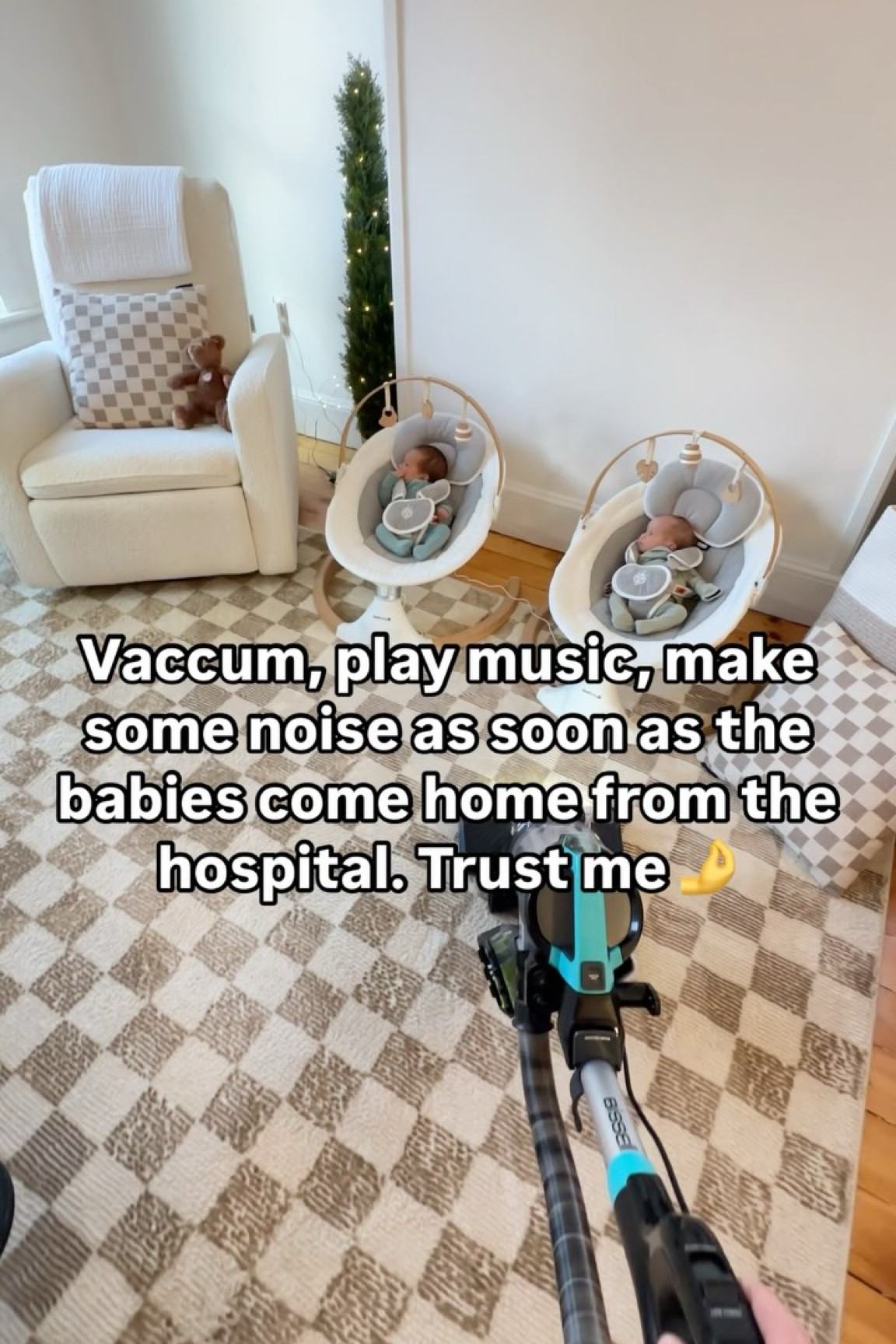 Ok parents…I’ll guarantee you this will make your life easier 🤌 Don’t tiptoe around newborns—exposing babies to everyday sounds helps them adjust and sleep better through noise. 



#NurseryGoals #sustainableliving #cozyhome #RevivalRugs #RevivalPartner #nursery #newborn #twins #baby #parenting #parentingtips #newparents #twinbabies #nurserydecor #nurseryinspo #lifehacks

#LTKHoliday 

#LTKSeasonal #LTKGiftGuide