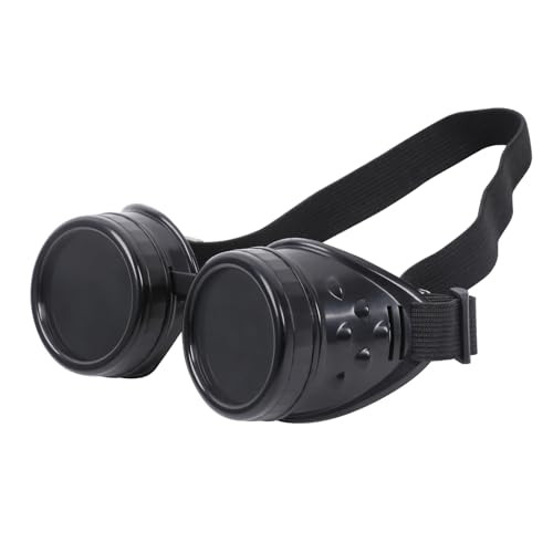 TOEKSIX Vintage Steampunk Goggles Cosplay Punk Gothic Glasses (Black) | Amazon (US)