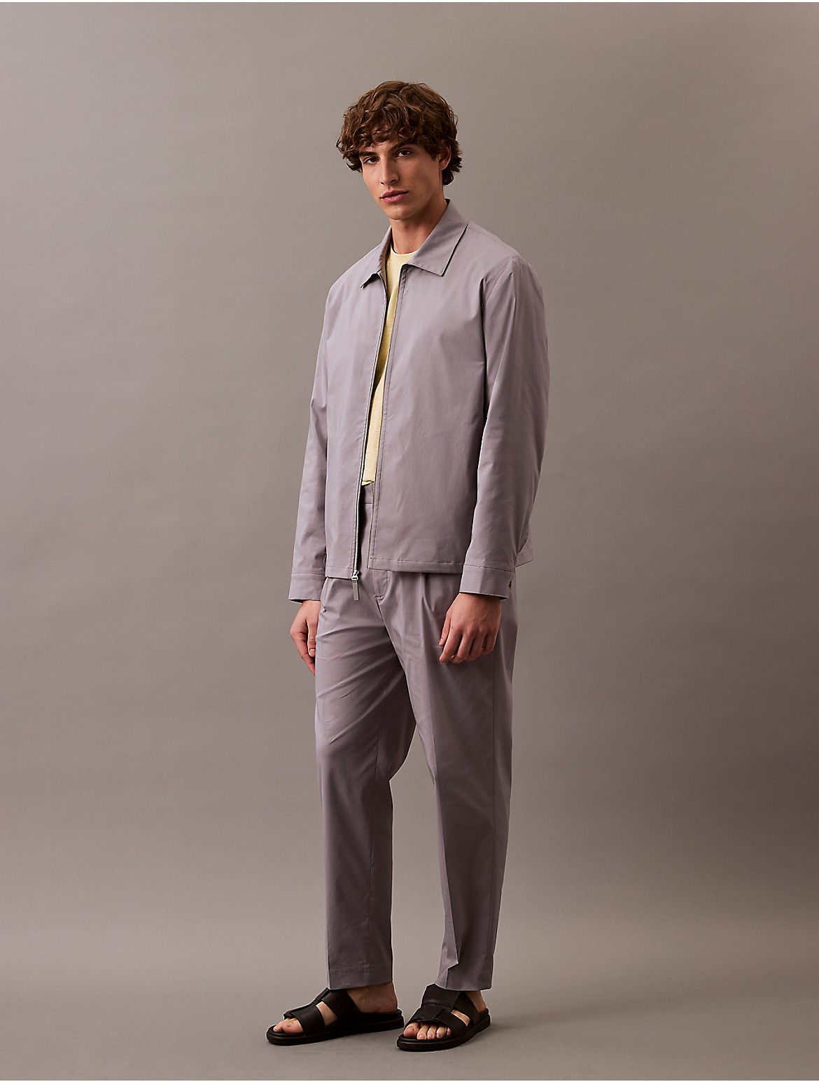 Calvin Klein Men's Cotton Blend Classic Zip Shirt Jacket - Grey - M | Calvin Klein (US)
