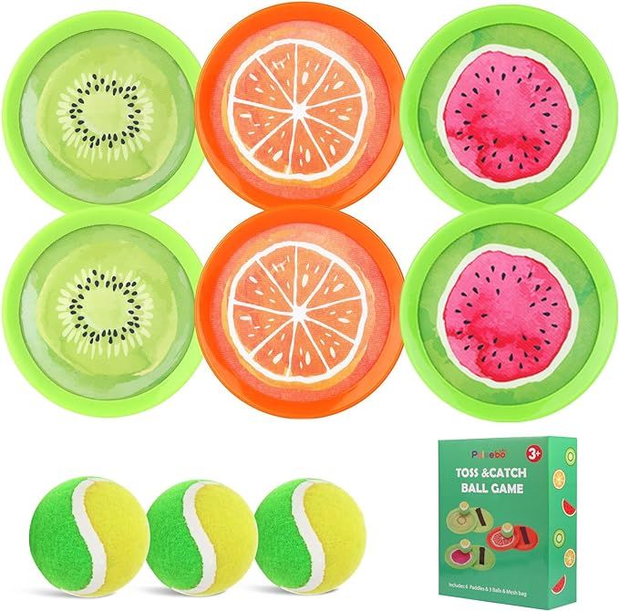 Toss and Catch Ball Game Set - Fruit Design Catch Game for Kids Adults Beach Yard Lawn Outdoor In... | Amazon (US)