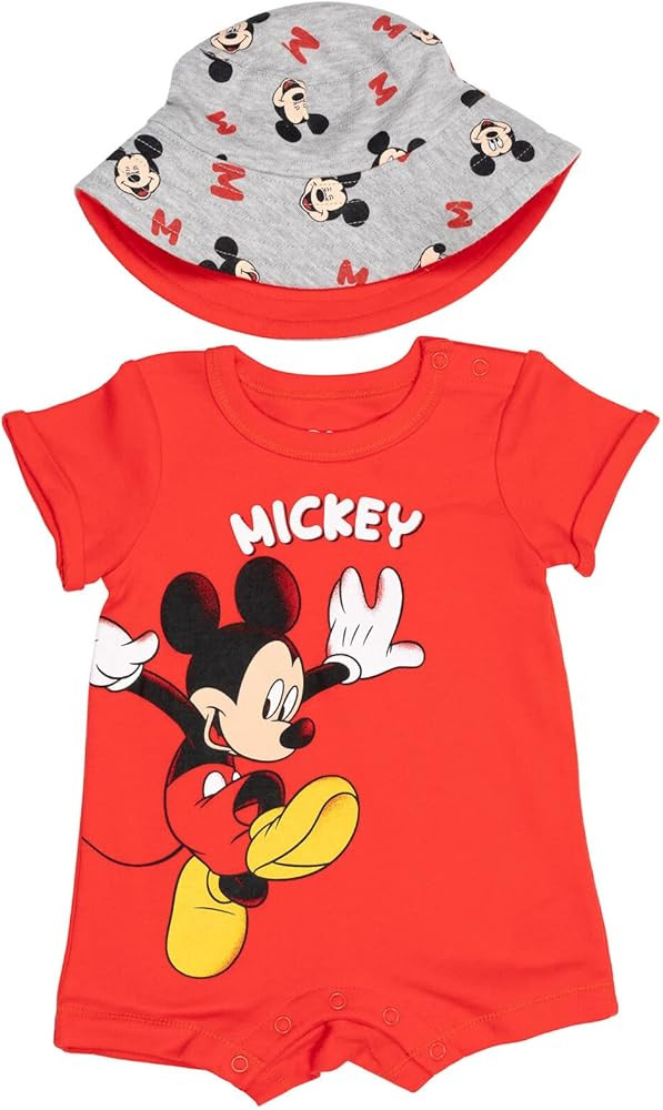 Disney Lion King Mickey Mouse Winnie the Pooh Jack Skellington Lilo & Stitch Baby Romper & Bucket... | Amazon (US)