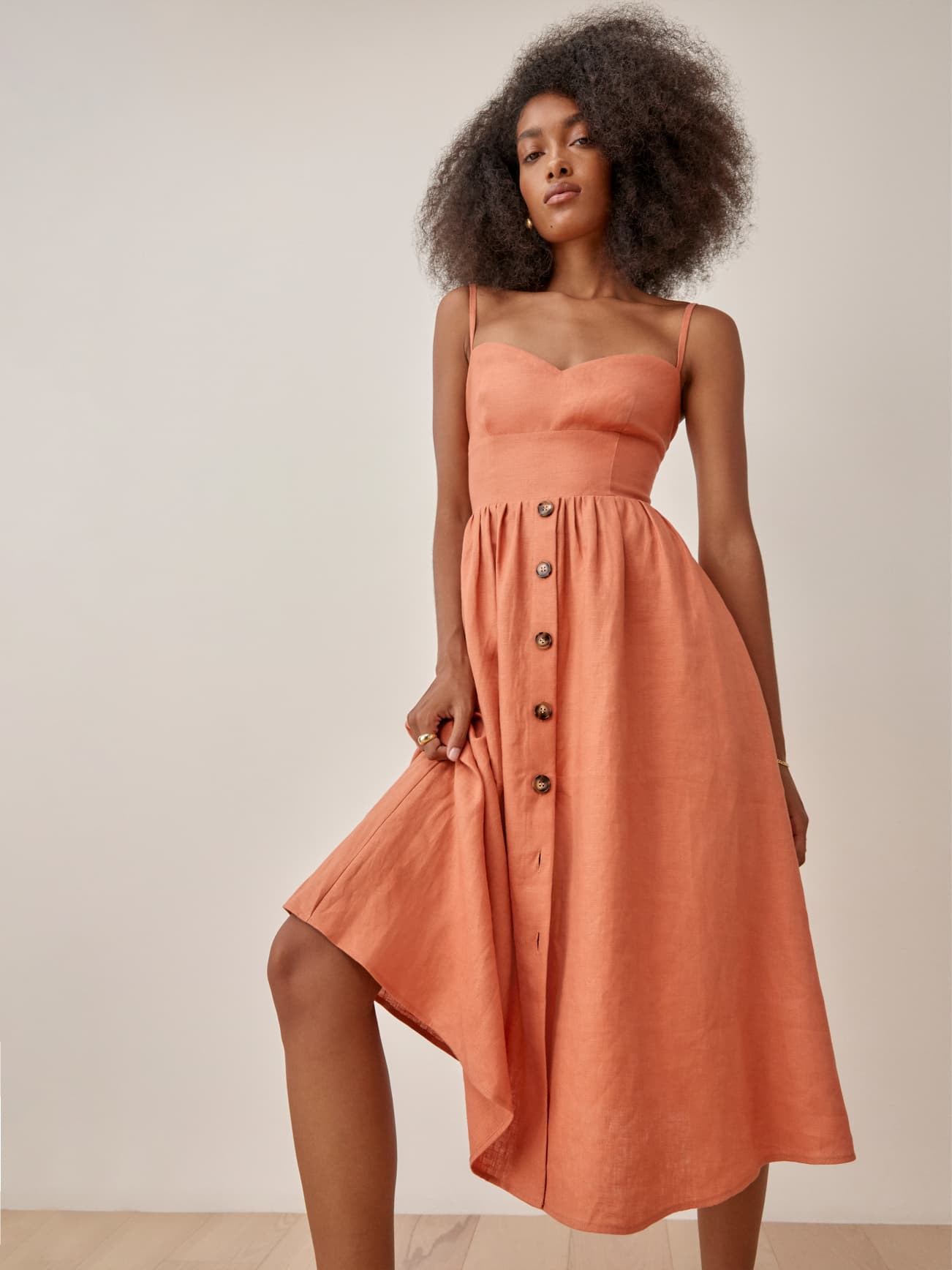 Cale Linen Dress | Reformation (Global)