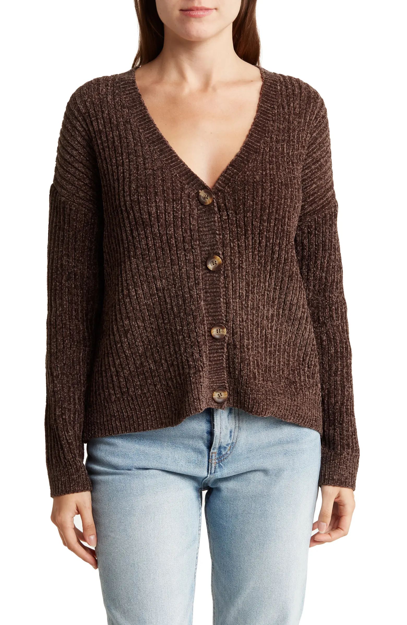 Ribbed Chenille Cardigan | Nordstrom Rack