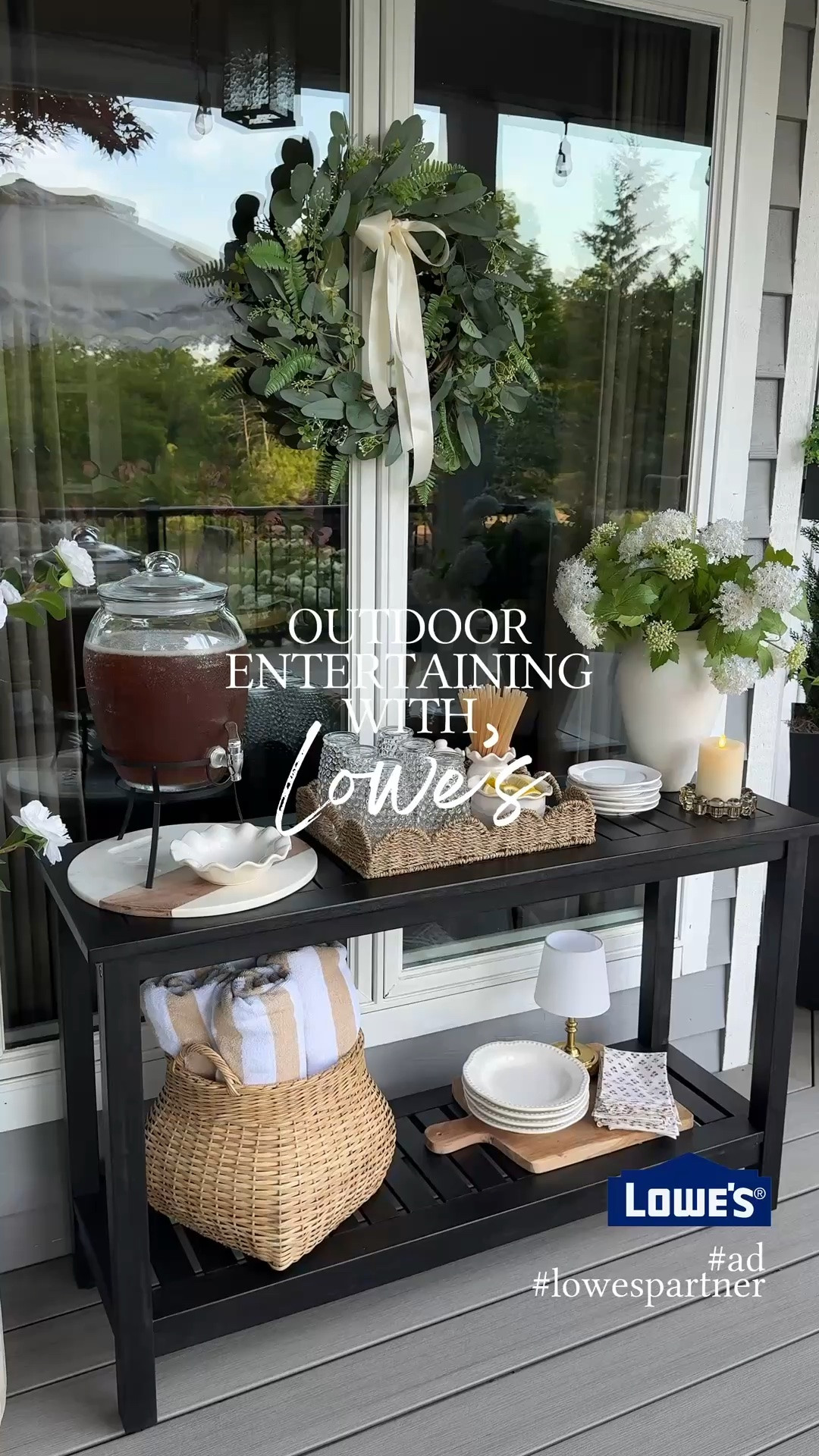 #ad Outdoor Entertaining With Lowe’s

Create an outdoor space everyone will love gathering in. I styled this indoor/outdoor console table into a beautiful beverage station, set the dining table for long dinners and meaningful conversations, and added a high-top table for extra seating. These pieces from @Lowe's make it easy to create a space that’s as functional as it is beautiful…perfect for hosting all summer long.

@loweshomeimprovement #lowespartner #patiofurniture #outdoordining Outdoor Living | Deck Decor | Patio Decor | Outdoor Furniture | Porch Decor | Patio Inspiration | Outdoor Space | Summer Decor | Backyard Style | Deck Design | Outdoor Entertaining | Patio Set | Lowe’s Finds

#LTKSeasonal #LTKHome #LTKSaleAlert

#LTKSeasonal #LTKHome #LTKSaleAlert