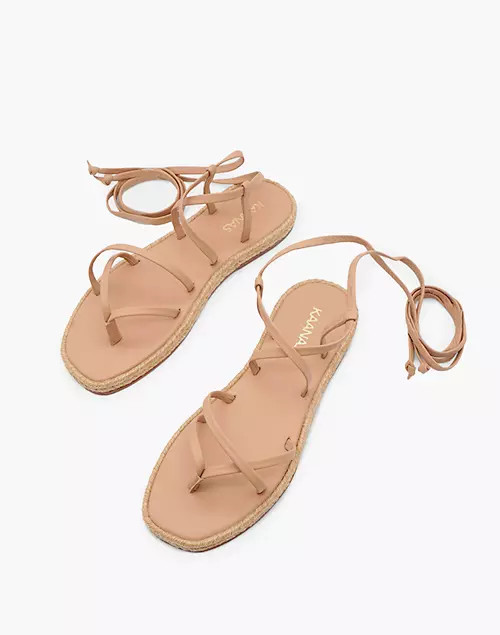 KAANAS Kluang Ankle-wrap Espadrille Sandal | Madewell