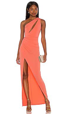 Michael Costello x REVOLE Parker Maxi Dress in Coral from Revolve.com | Revolve Clothing (Global)