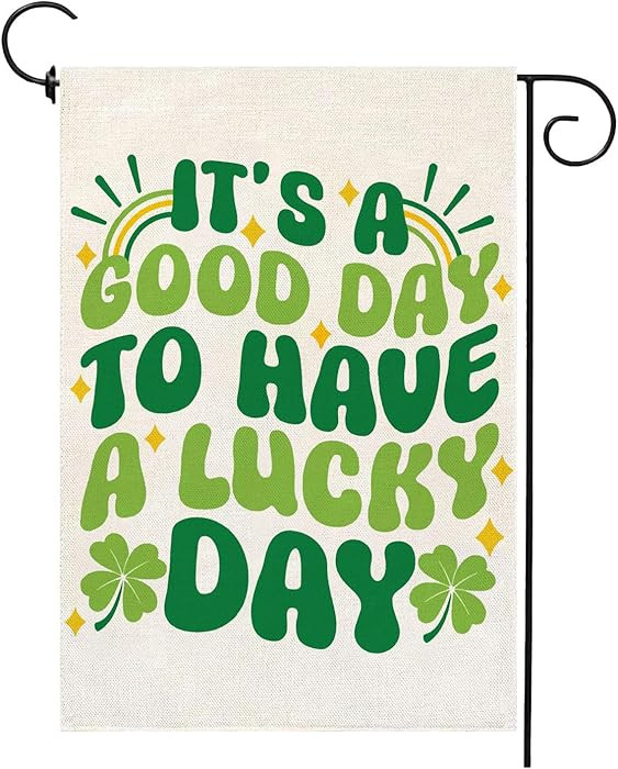 St Patricks Day Garden Flag It's A Good Day To Have A Good Day Shamrocks Clovers 12 x 18 Inch Dou... | Amazon (US)
