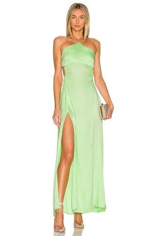 For Love & Lemons Kyra Maxi Dress in Green from Revolve.com | Revolve Clothing (Global)