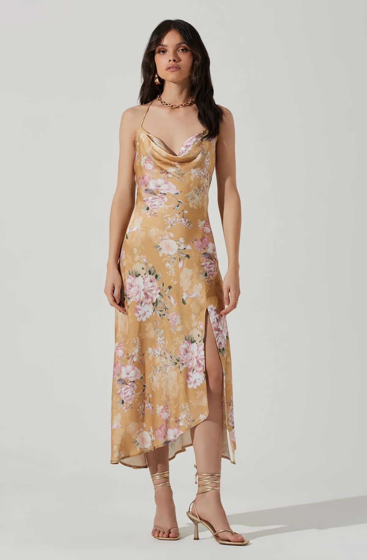 Gaia Floral Midi Dress | ASTR The Label (US)