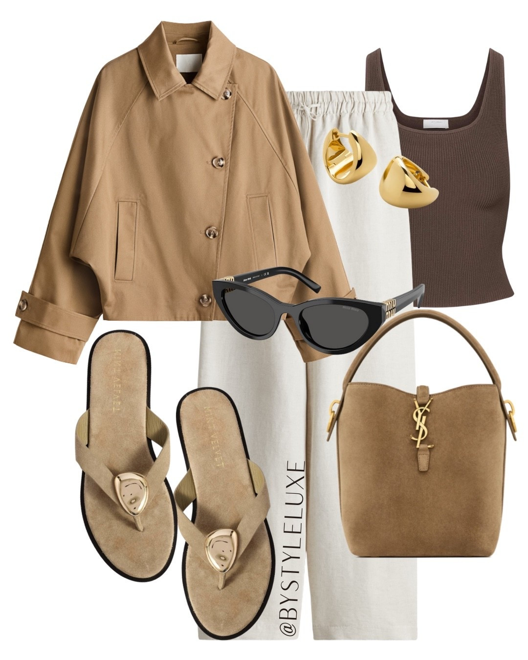 SPRING NEUTRALS - Styling this new in H&M jacket and the best linen trousers with neutral suede accessories for a relaxed spring outfit 

#sandals #linentrousers #jacket 

#LTKspring #LTKeurope #LTKshoes