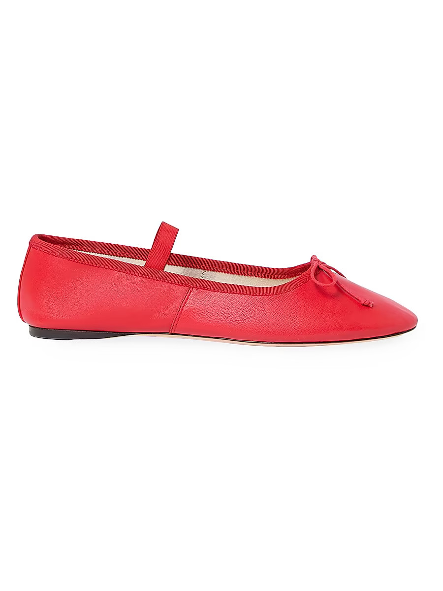 Women's Leonie Leather Ballet Flats - Red - Size 9 | Saks Fifth Avenue