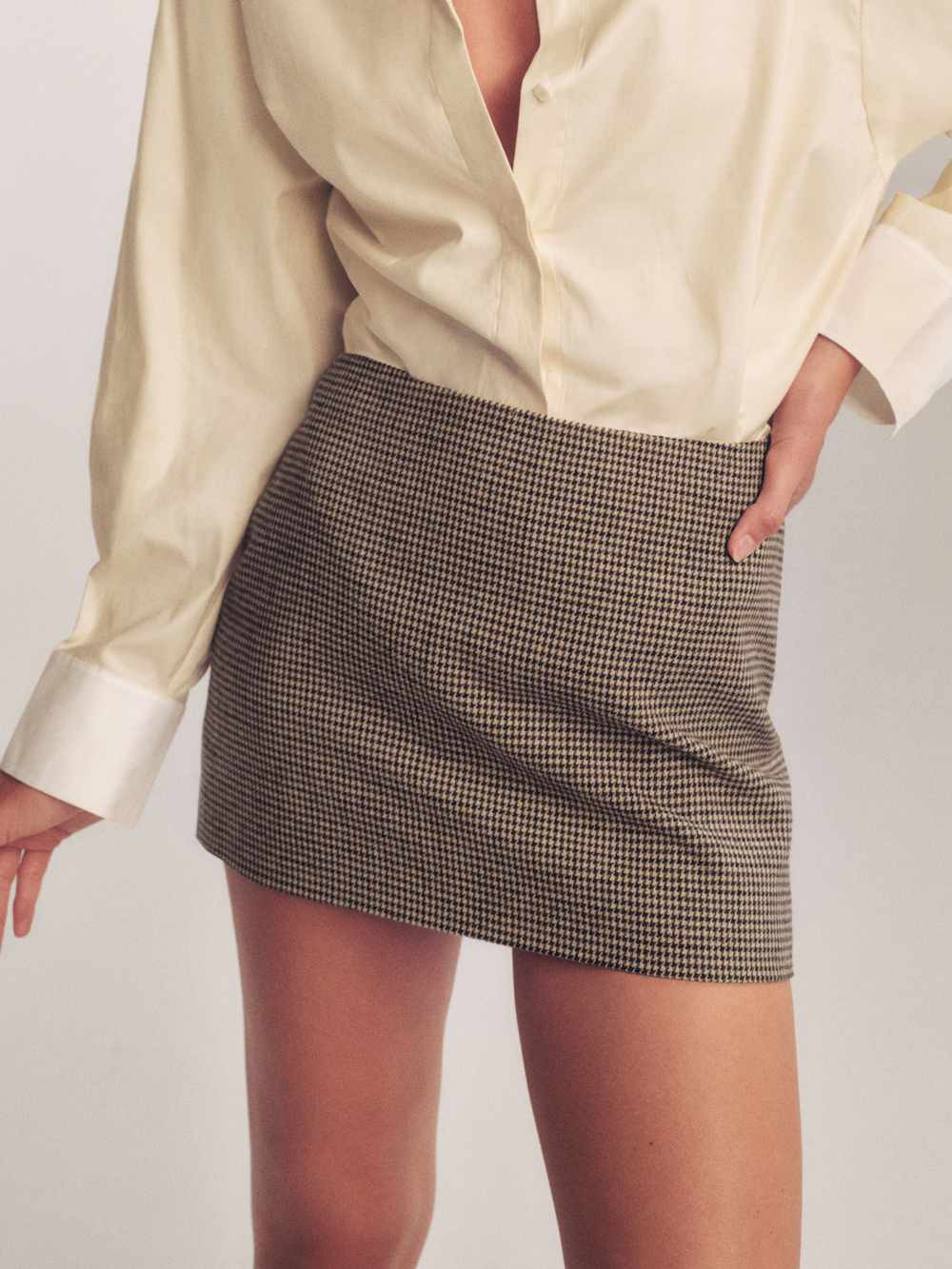 Carla Low Waist Wool Skirt | Reformation (Global)