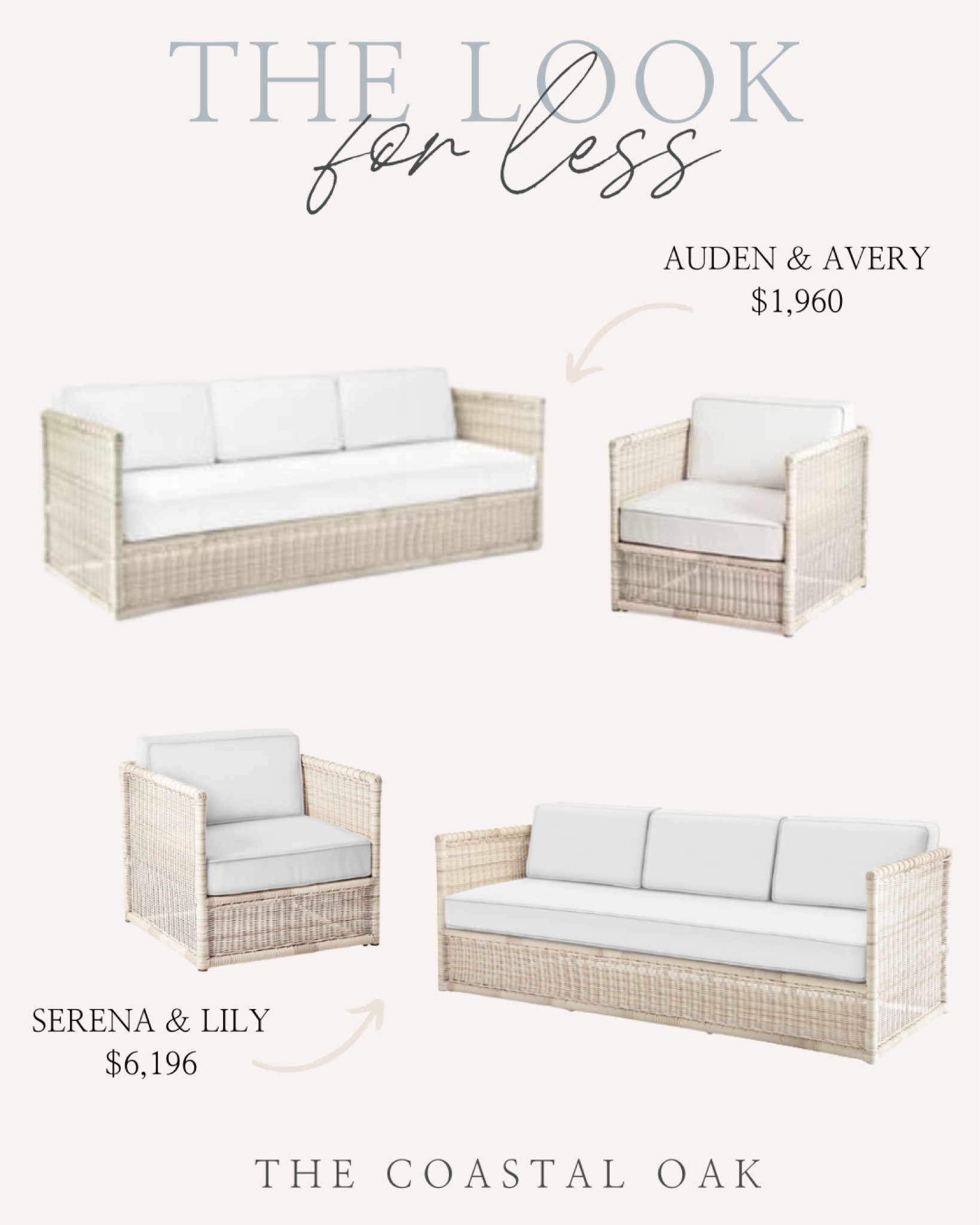 Serena and Lily Pacifica set look for way less 

Patio furniture outdoor furniture porch wicker coastal neutral deck spring summer 

#LTKhome #LTKSeasonal #LTKsalealert