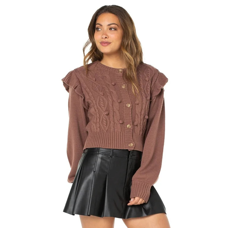 Celebrity Pink Women's Cardigan Sweater with Long Sleeves, Sizes XS-3X - Walmart.com | Walmart (US)