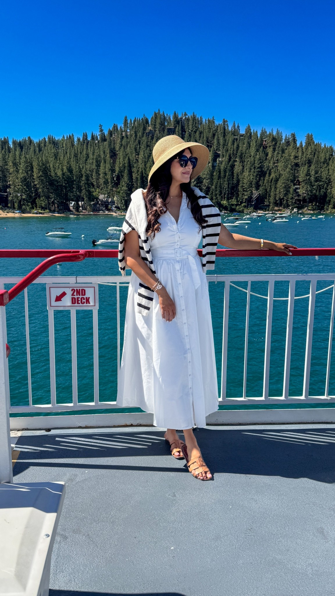 Boat side in this white halter dress. Perfect for the lake. I found this oversized brim hat for such a good price

#hamptons #lakeside #laketahoe #whitedress #coastal #mekshi #amazon

#LTKStyleTip #LTKTravel