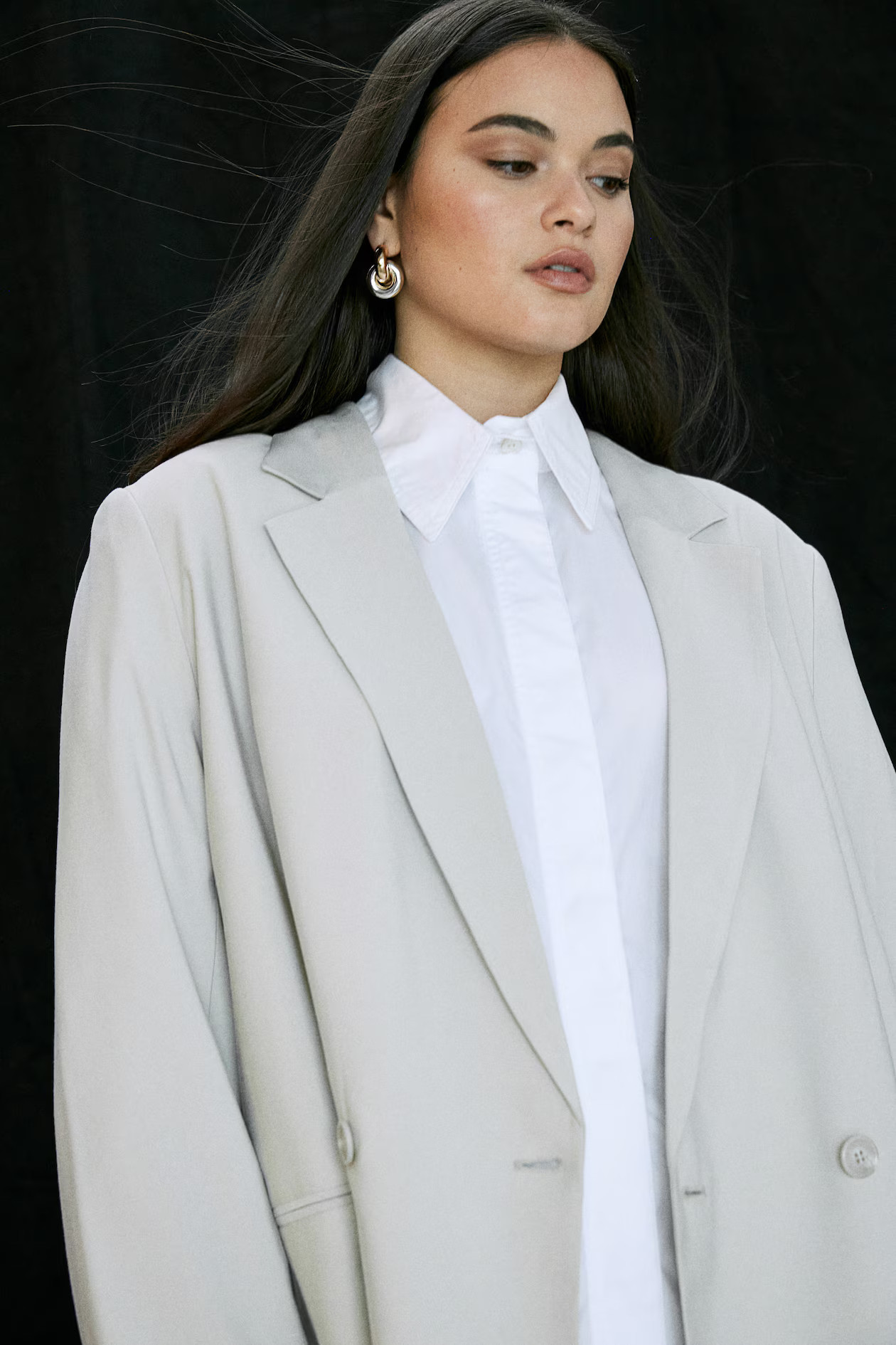 Double-breasted BlazerNot saved to favorites$40.99Color - Light graySelect size  XS    S ... | H&M (US + CA)