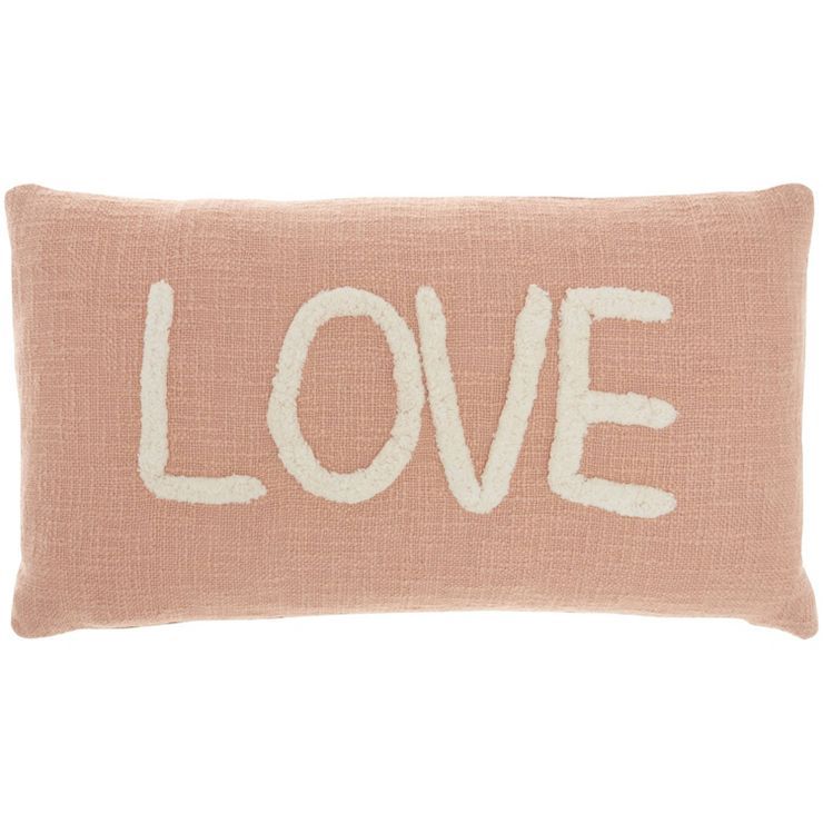 12"x21" Oversize Life Styles 'Love' Tufted Lumbar Throw Pillow - Mina Victory | Target