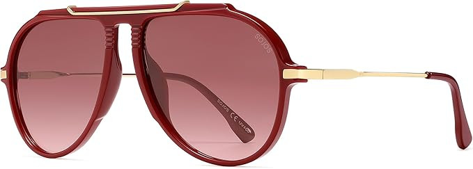 SOJOS Retro Oversized 70s 90s Aviator Sunglasses for Women Men Trendy Vintage Square Sun Glasses ... | Amazon (US)