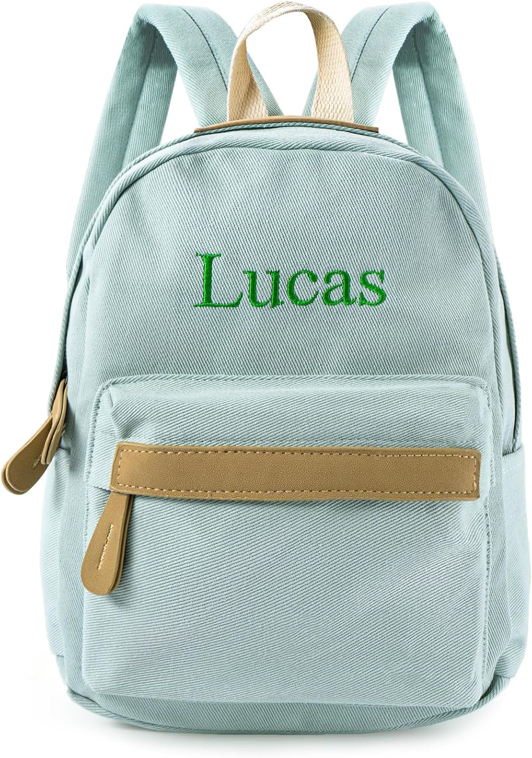 Daycare Backpack - Personalized Canvas Backpack with Name - Classic 12inch Daypack with Back Pock... | Amazon (US)