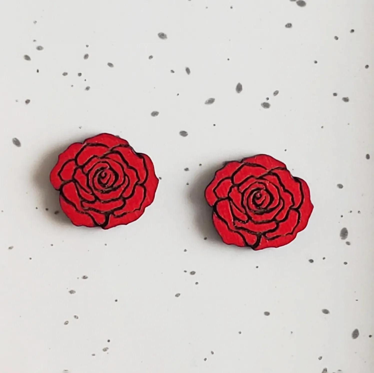 Red Rose Studs | Le Chic Miami
