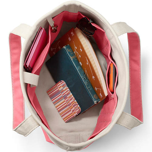 Medium Natural Open Top Canvas Tote Bag | Lands' End (US)