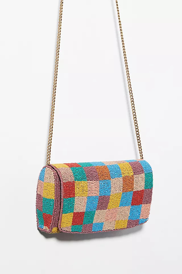 Beaded Checker Clutch | Anthropologie (US)