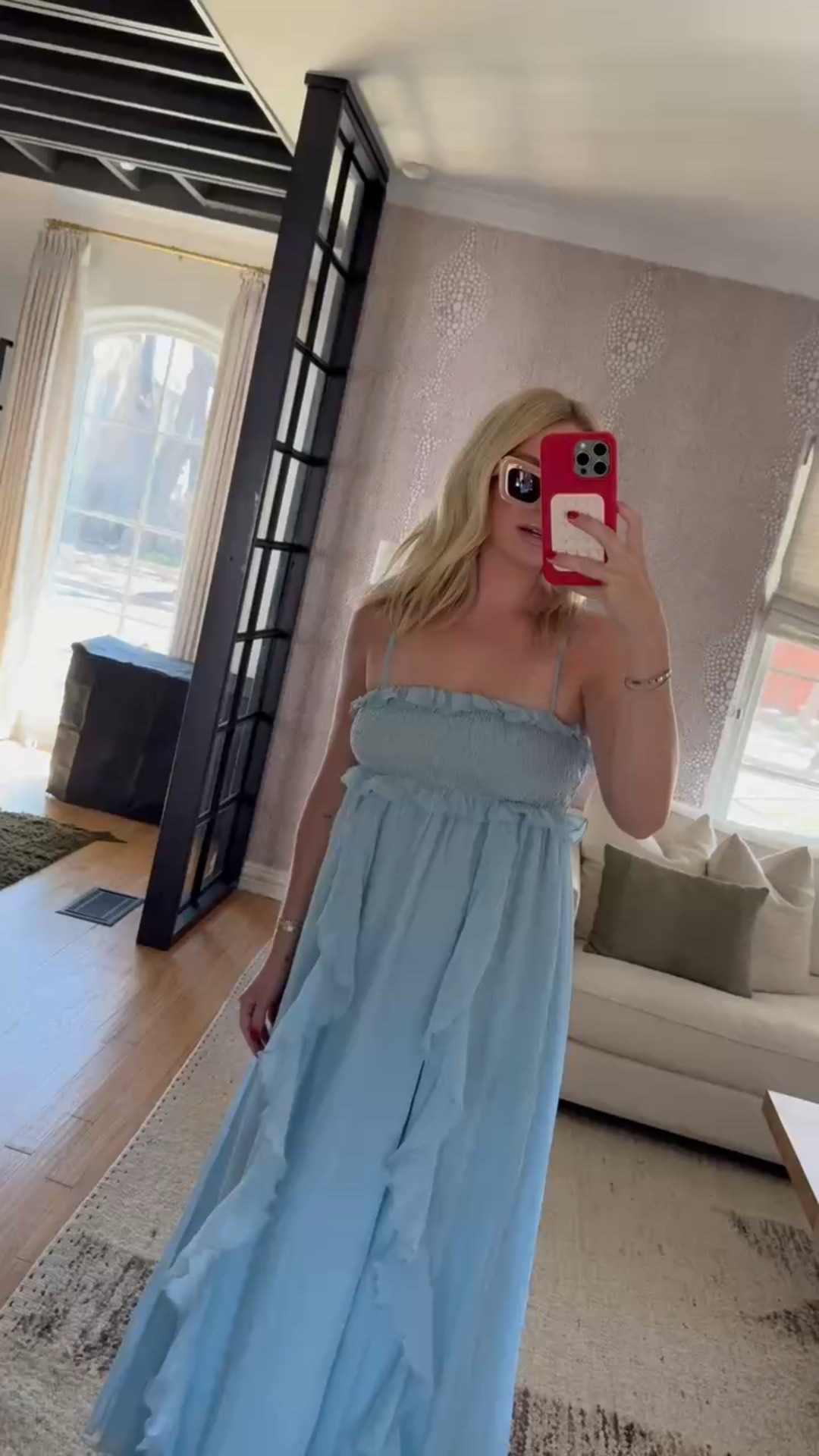 New in: This beautiful blue dress for Easter from @aquabrandofficial @bloomingdales 🩵 #bloomingdales #ad