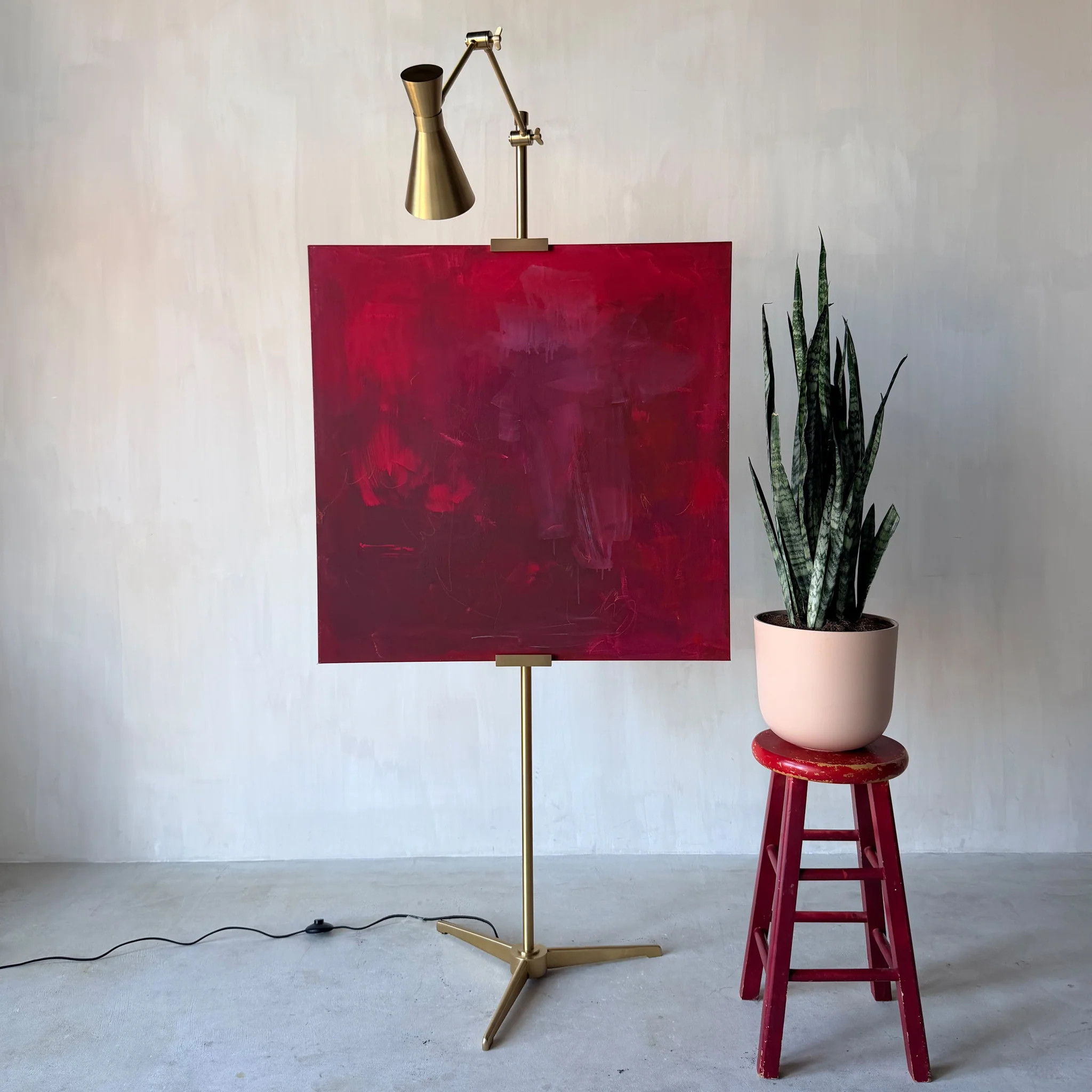 RED Canvas Wall Art (Square) | Lindsay Letters, LLC