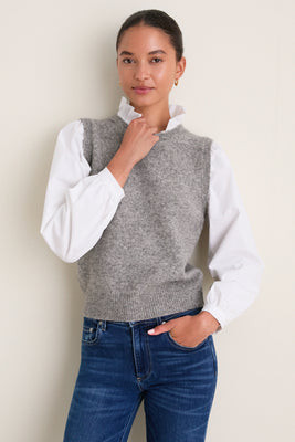 Gray Ella Sweater Blouse | Tuckernuck (US)