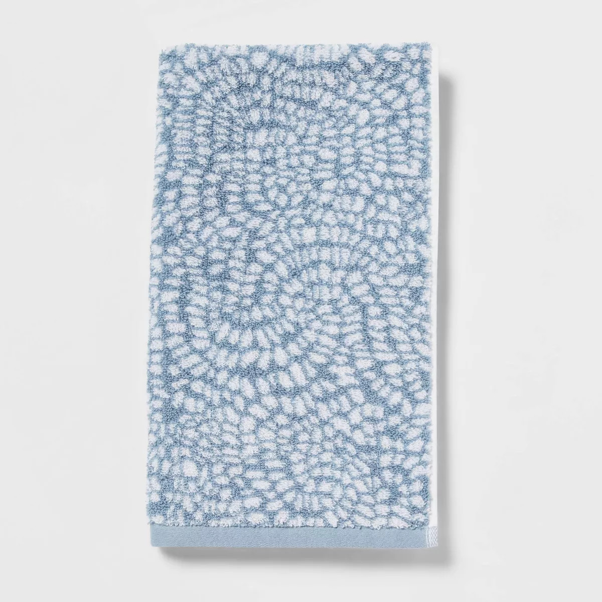 Performance Plus Hand Towel Light Blue Geo - Threshold\u2122: Cotton Jacquard, Fade-Resistant, 55... | Target