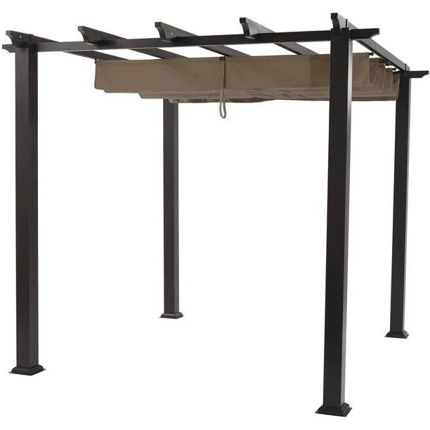 Better Homes & Gardens Meritmoor 9' x 9' Steel Pergola, Black | Walmart (US)