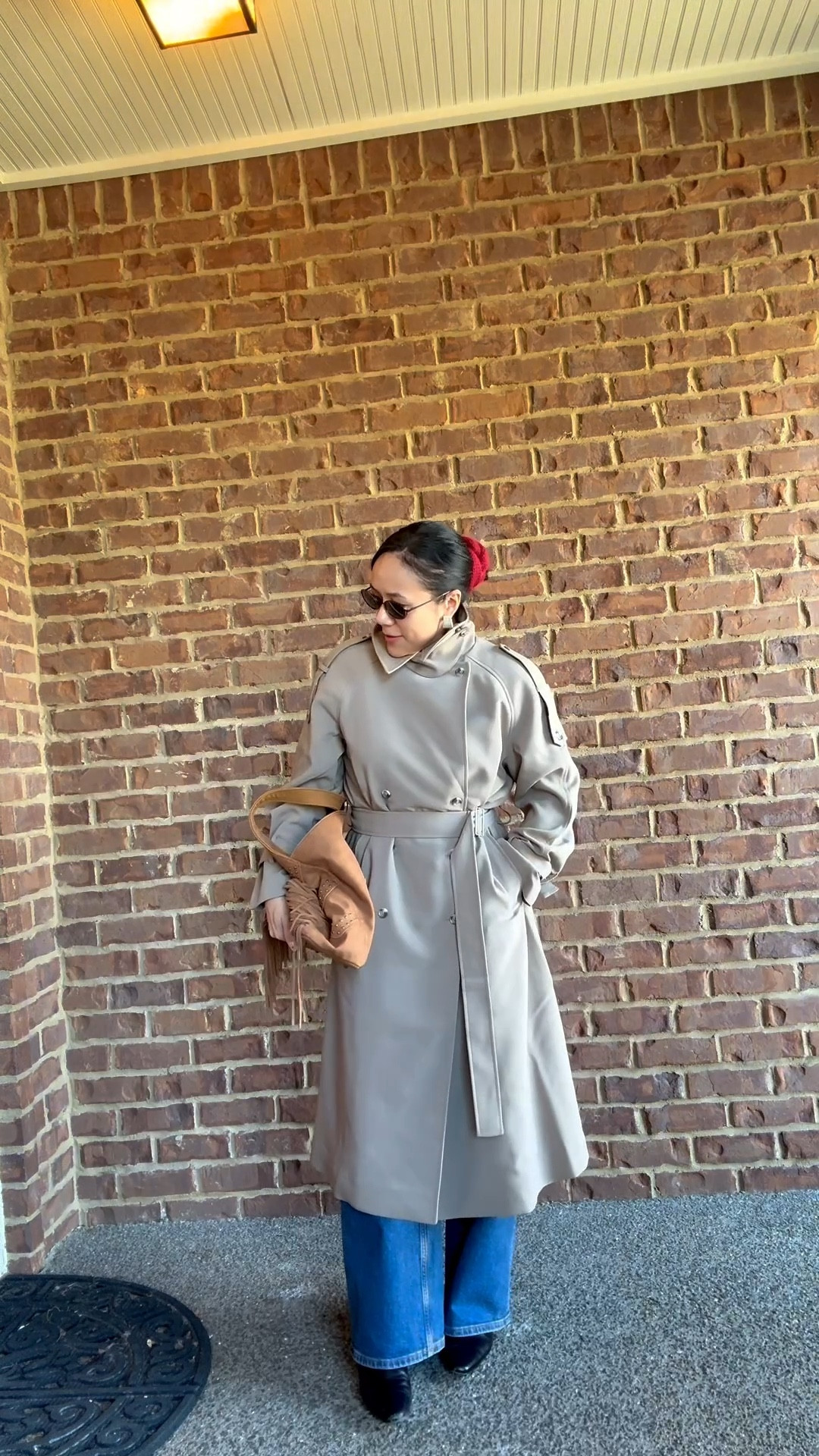 This is Brindle XS. Size down 1/2 sizes depending on what you want your fit to be. I could’ve gone with XXS but wanted an oversized fit. 26 in the jeans  

@OAK + FORT 

#LTKmomlife #LTKootd #LTKPetite