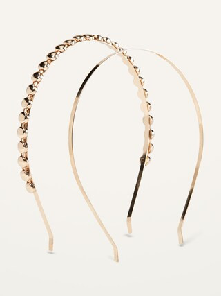 Gold-Toned Metal Headbands 2-Pack for Women | Old Navy (US)