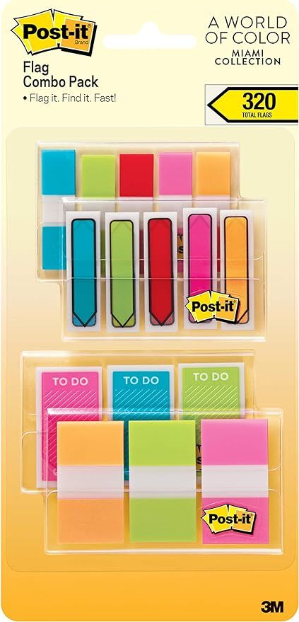 Post-it Flags and Arrow Flags Combo Pack, 320 Total Flags, Simple to Mark, Flag or Highlight Impo... | Amazon (US)