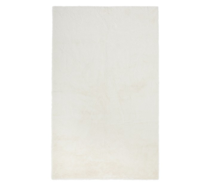 Machine Washable Faux-Fur Nursery Rectangle Rug | Pottery Barn Kids