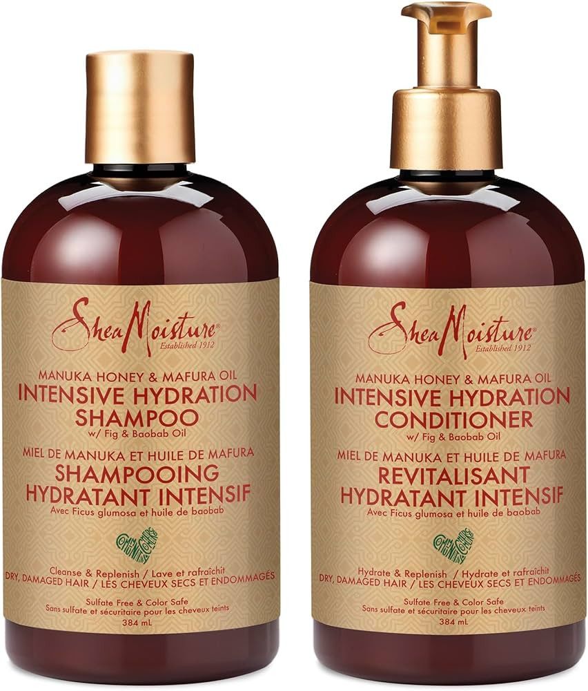 Shea Moisture Manuka Honey and Mafura Oil Shampoo and Conditioner For Extra Dry, Damaged Hair For... | Amazon (CA)