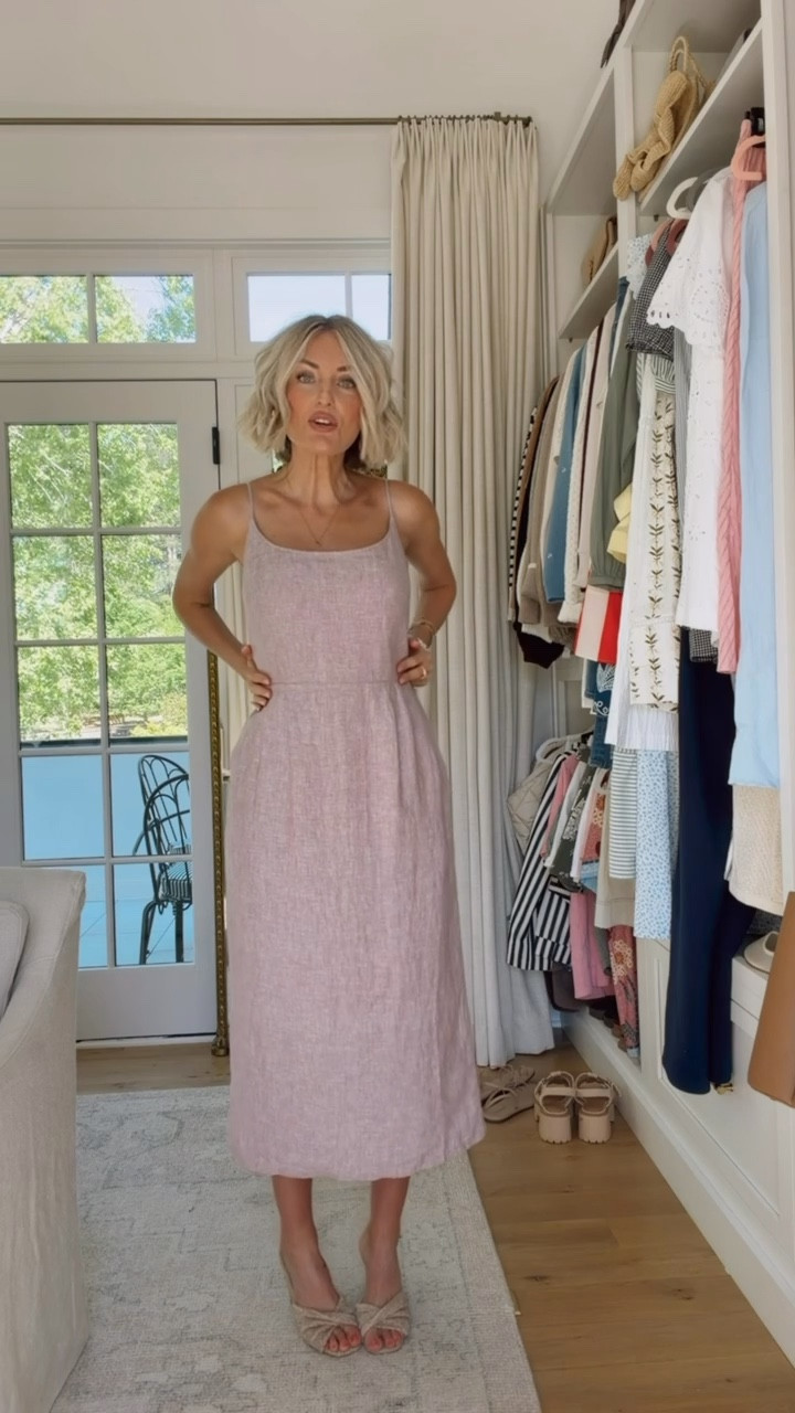 So excited for the new colors in this dress! It’s such a great staple to dress up or down all season long! I love how breathable the material is - perfect for warmer weather! Wearing S. @onequince #quincepartner

Loverly Grey, Quince, spring fashion, spring outfit ideas, spring dress, pink linen maxi dress, vacation dress, beach dress 

#LTKootd #LTKSeasonal
