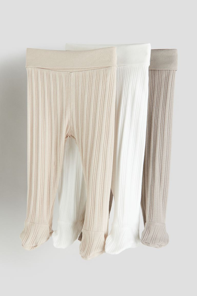 3-pack Ribbed Cotton Leggings | H&M (US + CA)