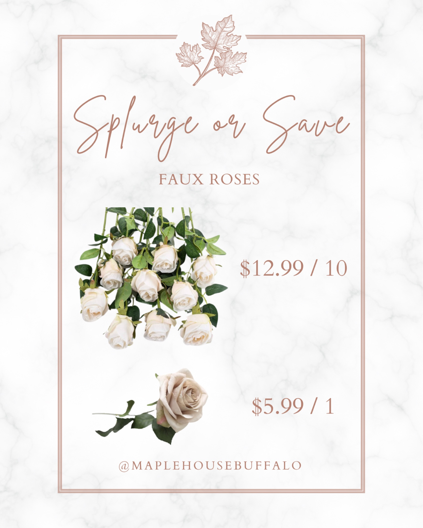 Save vs splurge - faux roses 🌹 
I have the “save” version of these in light pink and they are so gorgeous and realistic! I’m going to be ordering the white soon and maybe one other color! 

#LTKhome #LTKSeasonal #LTKsalealert