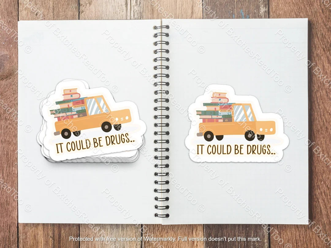 It Could Be Drugs Sticker  Kindle Sticker  Book Sticker  - Etsy | Etsy (US)