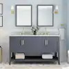 Home Decorators Collection Baybarn 60 in. Double Sink Blue Ash Bath Vanity with White Engineered Carrara Top (Assembled) TJ-0420V6022BLU | The Home Depot