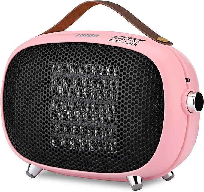 Teioe Mini Electric Ceramic Space Heater 800W/400W, Small, PTC with Tip-Over and Overheat Protect... | Amazon (US)