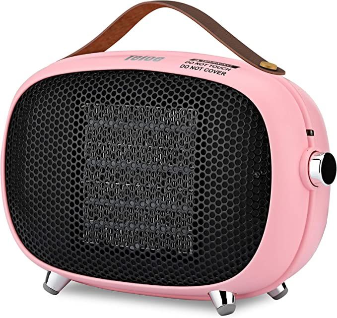 Space Heater, Teioe Mini Electric Space Heater 800W/400W, Small PTC Ceramic Heater with Tip-Over ... | Amazon (US)