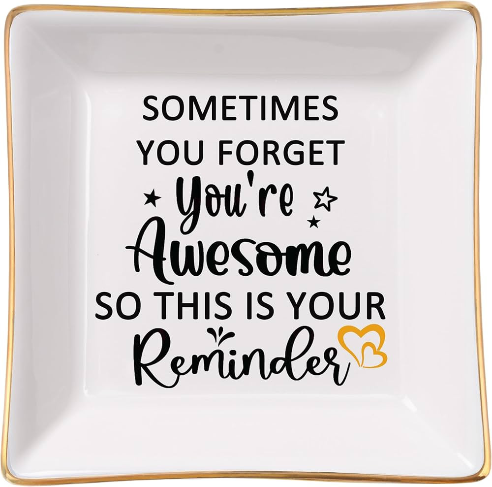 Spegiffu Birthday Gifts for Women Jewelry Dish - You Are Awesome Gift for Women Best Friends Fema... | Amazon (US)